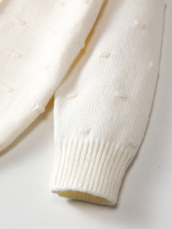 2025 Cross-border Ins Κορίτσια Μονόχρωμη Ζακέτα με Στρογγυλή Λαιμόκοψη Παιδικό Πλεκτό Πουλόβερ Τσάντα Τύμπανου Κορεάτικη Απλή