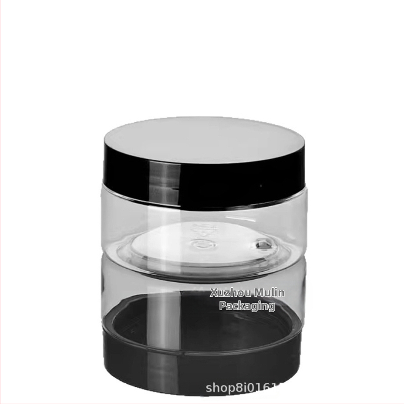 Търговия на едро с 75 мл стъклен буркан за крем за храна, буркан за крем за обувки с черно-бял пластмасов капак и алуминиев капак