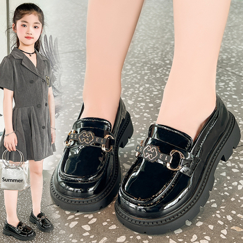 Meiteņu vienkrāsaini mazi ādas apavi pavasarim, jauns stils mazām meitenēm, vienkāršs stils lieliem bērnu princeses apaviem