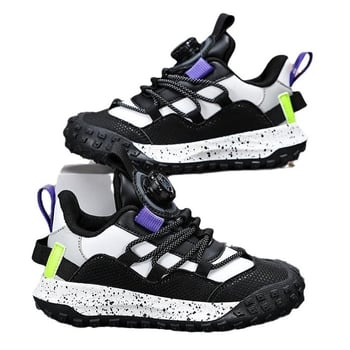 Μοντέρνα φθινοπωρινά και χειμερινά νέα, άνετα, casual παπούτσια για μεγάλα, μεσαία και μικρά παιδιά, με περιστρεφόμενη αγκράφα για εξωτερικούς χώρους