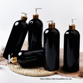 1000 ml apaļa plecu mājdzīvnieku plastmasas pudele ar 28 zobiem L08 anodēta alumīnija losjona sūkņa kosmētikas apakšpudele