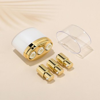 15 ml vakuuma pudele ar akrila trīs tūbiņu Essence pudeles acu krēmam, pārnēsājama kosmētika, ceļojumu iepakojums, plastmasas pudele