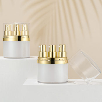 15 ml vakuuma pudele ar akrila trīs tūbiņu Essence pudeles acu krēmam, pārnēsājama kosmētika, ceļojumu iepakojums, plastmasas pudele