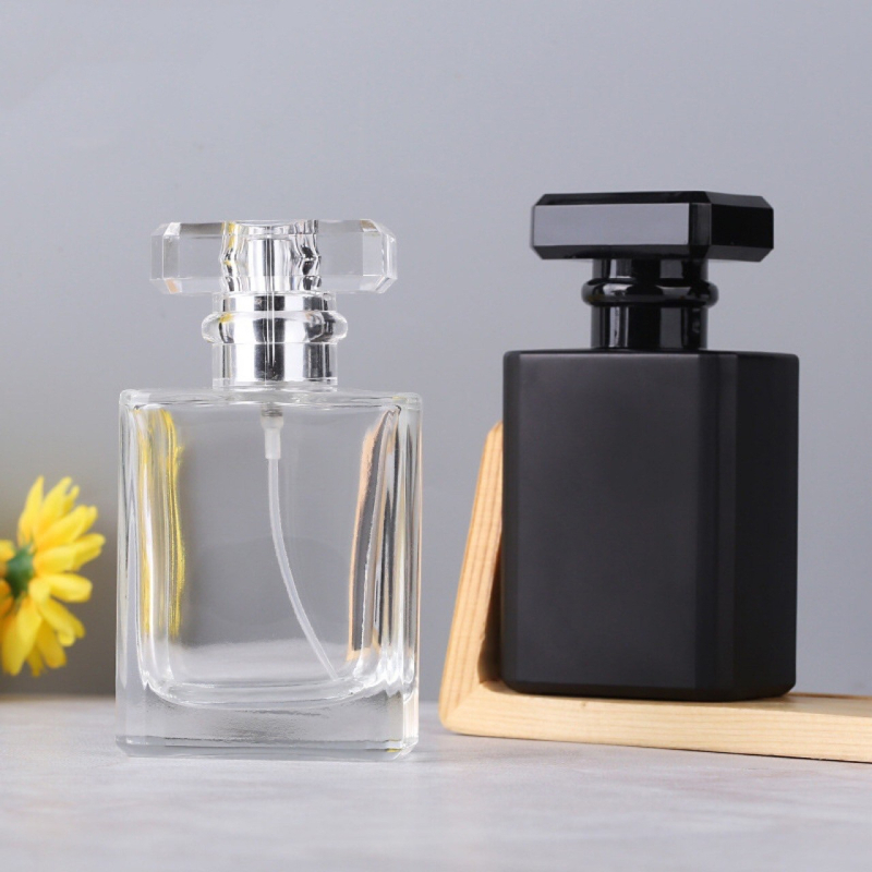 Sticlă de parfum transparentă portabilă franceză, reambalată, sticlă de sticlă pentru călătorii, sticlă de presă, sticlă goală cu spray, mată