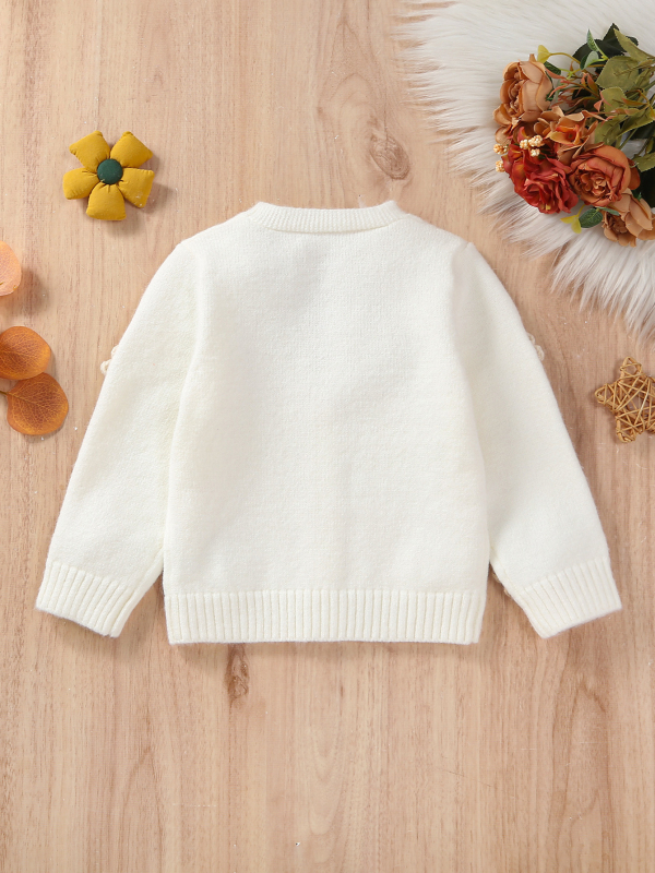 Prekogranična e-trgovina 2023. Novi dječji pulover s bijelim cvijećem