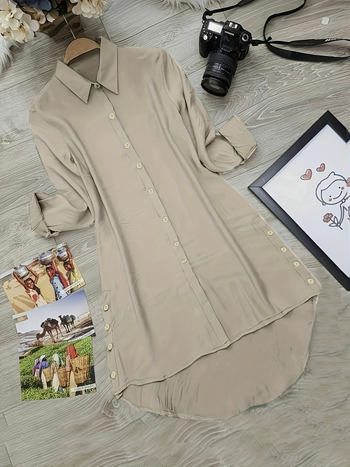 Независима станция Aliexpress Amazon Популярна ежедневна риза с дълъг ръкав и копчета за жени