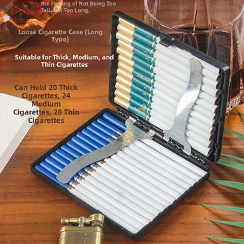 Plastikinė geležinė cigarečių dėžutė, 20 vnt., asmeninių nešiojamų, atsparių drėgmei, vyriškų rankų cigarečių laikymo dėžutė, rūkymo reikmenys