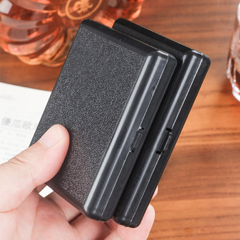 Πλαστική θήκη τσιγάρων με σιδερένιο κλιπ, 20 τεμάχια, εξατομικευμένη, φορητή, αντιπυρετική, αδιάβροχη, ανδρική, χειροποίητη θήκη τσιγάρων, αξεσουάρ καπνίσματος