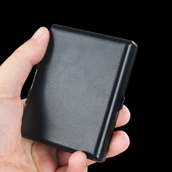 Πλαστική θήκη τσιγάρων με σιδερένιο κλιπ, 20 τεμάχια, εξατομικευμένη, φορητή, αντιπυρετική, αδιάβροχη, ανδρική, χειροποίητη θήκη τσιγάρων, αξεσουάρ καπνίσματος