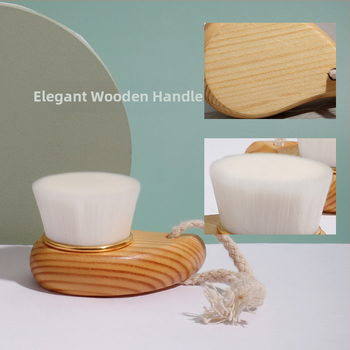 Tarpvalstybinis karšto pardavimo „Amazon“ medinis rankenos veido plovimo šepetėlis iš pušies medinio rankinio veido plovimo šepetėlio, daugiafunkcis valomasis šepetėlis