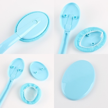 Четка за вана не иска помощ, четка за гръб, кърпа за баня, артефакт за баня с дълга дръжка, четка за вана за разтриване на гръб, едностранно подвижна