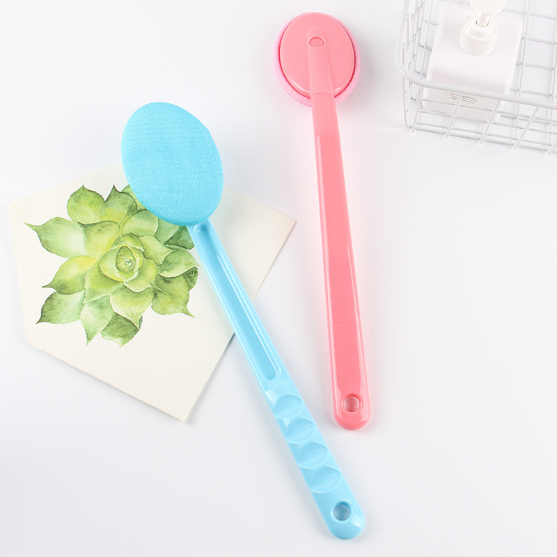 Четка за вана не иска помощ, четка за гръб, кърпа за баня, артефакт за баня с дълга дръжка, четка за вана за разтриване на гръб, едностранно подвижна