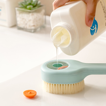 [Jauns produkts] Nospiediet vannas suku, lai berzētu mīksto matu garo rokturi, lai berzētu aizmuguri, lai berzētu dubļus, lai mazgātu ķermeņa vannas suku