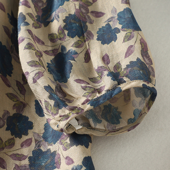 Истинска риза за кукли 2025, дамска широка риза с щампа, сладка артистична ранна есен, нова ленена лека подплата