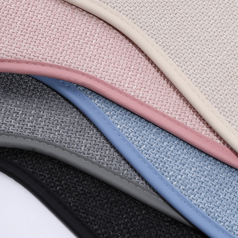 Četru sezonu universāls lina automašīnas sēdekļa spilvens, daudzdaļīgs komplekts piecām sēdvietām ar atzveltni, viegli uzstādāms spilvens, kvadrātveida spilvens, vēss un elpojošs