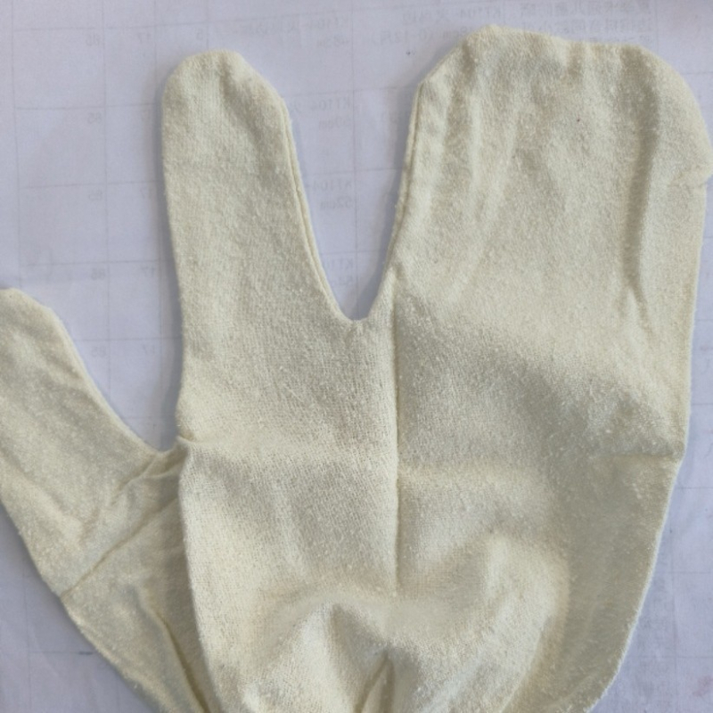 1/2 Ръкавици за масаж от сурова коприна 100 копринени ексфолиращи ръкавици за вана с два пръста, четка WT01