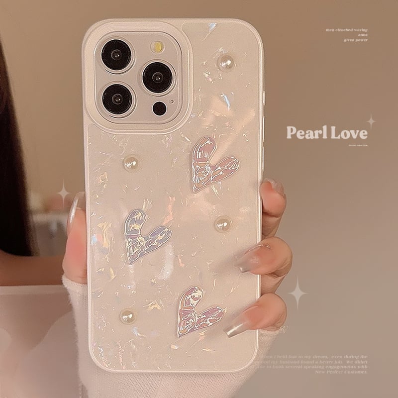 Trīsdimensiju mīlas pērles iPhone16 Apple 15 mobilā tālruņa maciņš 11/14 Promax Dream Shell 12 Fairy