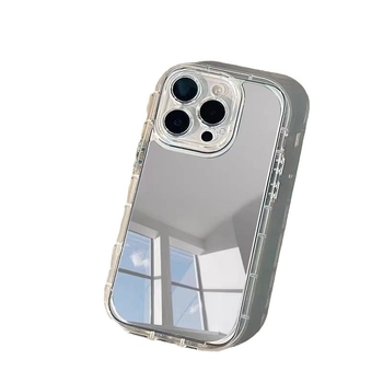 Zrkadlový jednoduchý kryt na telefón Apple 16/15/14/13/12, plný kryt, ochrana proti pádu, moderný kryt pre iPhone X, XR, 8Plus a 17"