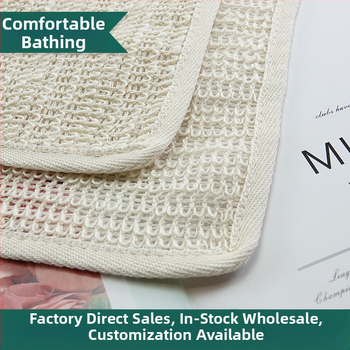 Персонализирана памучна кърпа с мехурчета от рами, ексфолираща за лице, универсална малка квадратна кърпа за баня