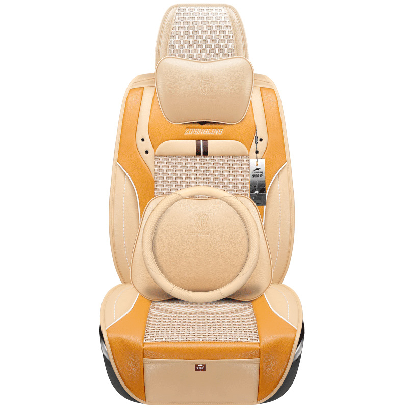 2020. gada jaunais H-04 pilnībā ietītais ledus zīda vasaras automašīnas spilvenu sēdekļu pārvalks, rūpnīcas vairumtirdzniecība Amazon