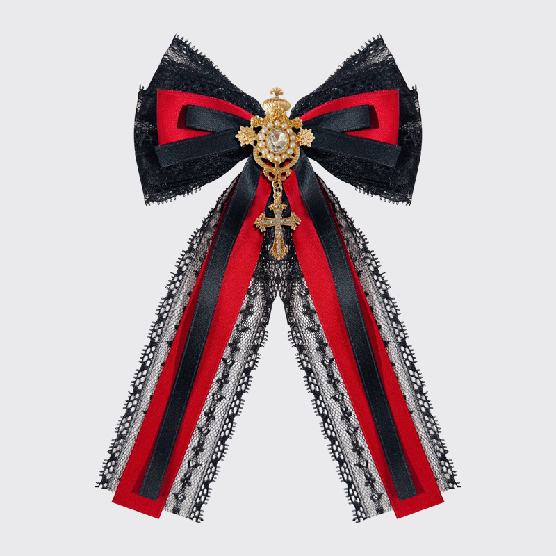 Tiesioginiai gamykliniai pardavimai, europietiški ir amerikietiški retro stiliaus cirkonio „Lolita Cross“ raudoni dekoratyviniai peteliškės sagės, peteliškės formos moteriški papuošalai