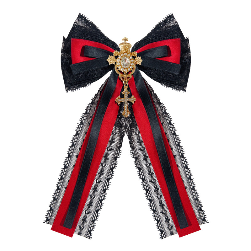 Tiesioginiai gamykliniai pardavimai, europietiški ir amerikietiški retro stiliaus cirkonio „Lolita Cross“ raudoni dekoratyviniai peteliškės sagės, peteliškės formos moteriški papuošalai