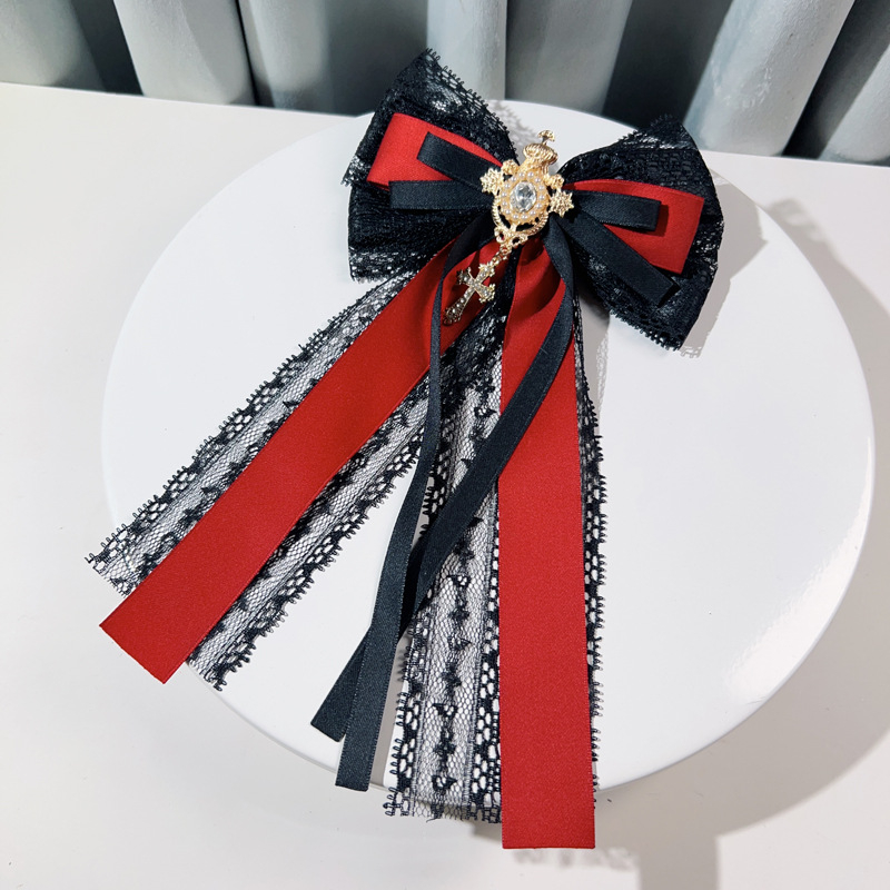 Tiesioginiai gamykliniai pardavimai, europietiški ir amerikietiški retro stiliaus cirkonio „Lolita Cross“ raudoni dekoratyviniai peteliškės sagės, peteliškės formos moteriški papuošalai