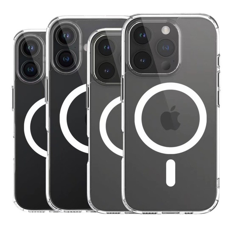 iPhone16 Crystal Shield magnētiskais piesūcekņa telefona maciņš Apple Mate70Pro aizsargapvalkam TPU augstas caurlaidības PC aizmugurējai plāksnei