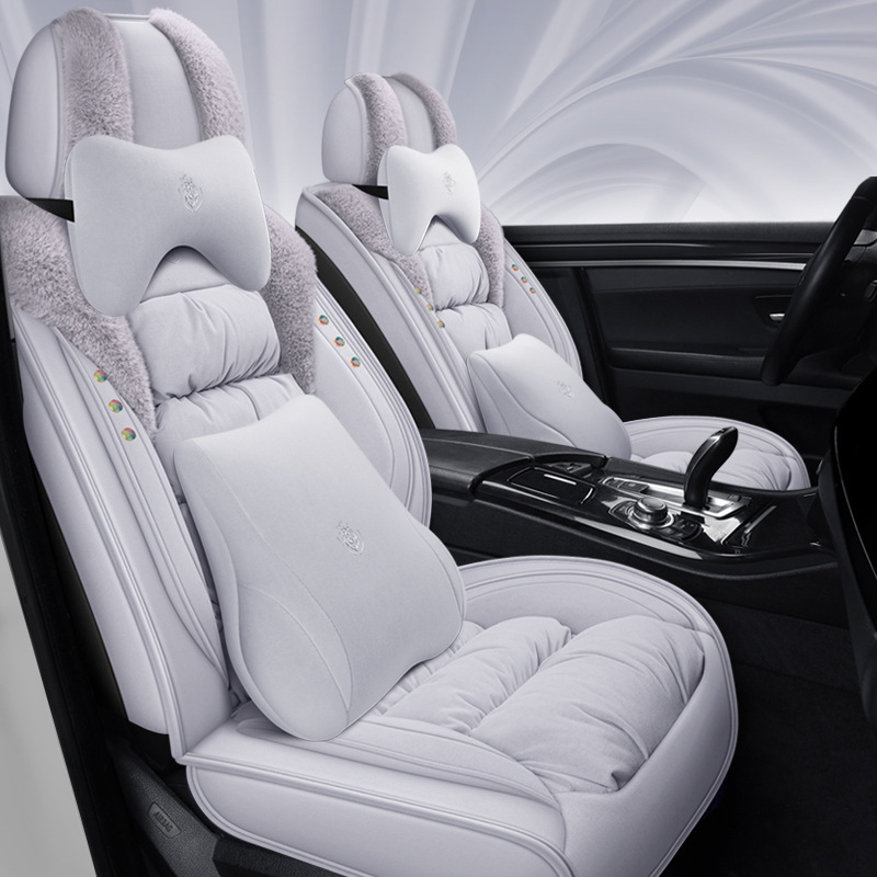 Specialus „Haoying“ automobilio sėdynės užvalkalas, žieminė sėdynės pagalvėlė, viskas įskaičiuota, visiškai apsupta pliušinė sėdynės pagalvėlė, speciali 2023 m., naujas stilius