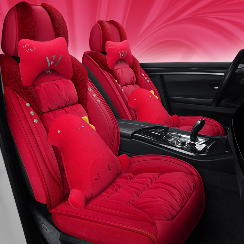 Specialus „Haoying“ automobilio sėdynės užvalkalas, žieminė sėdynės pagalvėlė, viskas įskaičiuota, visiškai apsupta pliušinė sėdynės pagalvėlė, speciali 2023 m., naujas stilius