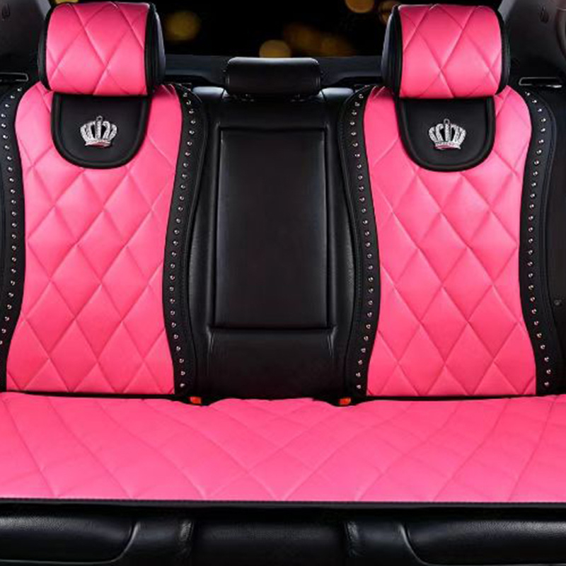Χονδρική πώληση σε απόθεμα, μεγάλο μαξιλάρι καθίσματος αυτοκινήτου με σχέδιο διαμαντιού, κατάλληλο για όλες τις εποχές, μαξιλάρι καθίσματος αυτοκινήτου με σχέδιο διαμαντιού και λεπτομέρεια πριτσινιού, μικρό κάλυμμα καθίσματος μέσης
