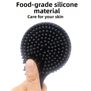 Персонализирана силиконова четка за вана с дълга дръжка, двустранно удебелена силиконова четка за вана, четка за вана, масажна четка, четка за гръб, четка за вана за гръб