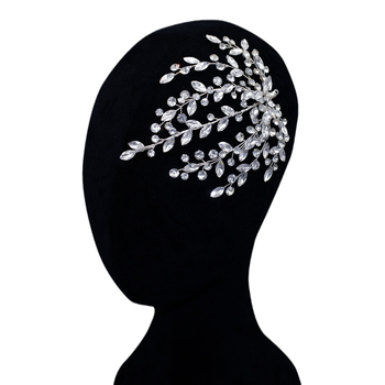 Ārējās tirdzniecības līgavas galvassega rhinestone formas matu gabals kāzu kleita matu aksesuāri roku darbs kāzu izrādes aksesuāri DZ112