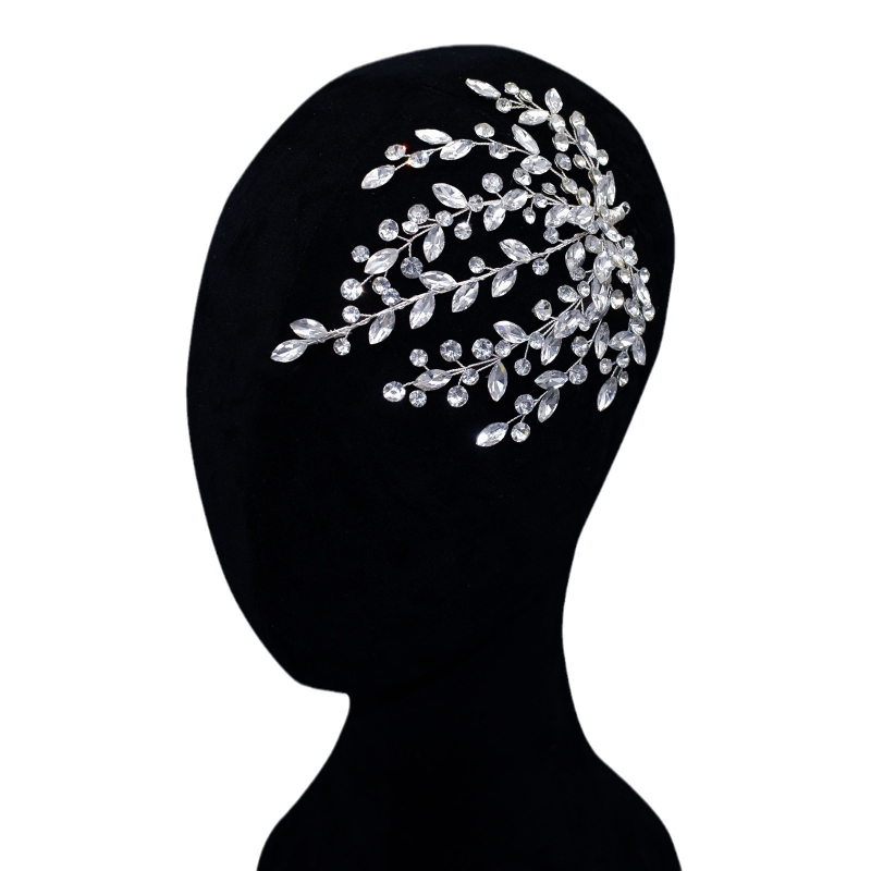Užsienio prekybos nuotakos galvos apdangalas, cirkonio formos plaukų dalis, vestuvinė suknelė, plaukų aksesuarai, rankų darbo vestuvių spektaklio aksesuarai, DZ112