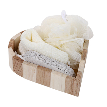 Комплект от 3 малки кофи за баня, подаръчен костюм за Деня на майката, ръкавици за баня за Свети Валентин, принадлежности за баня на едро