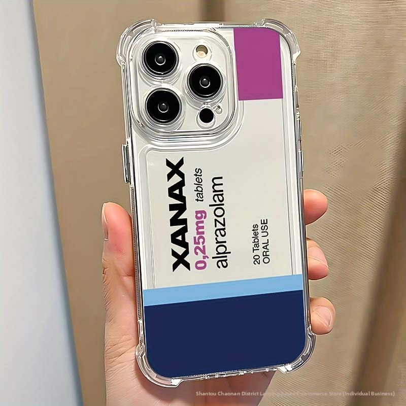 Kreatívny štítok vhodný pre Apple 16Promax puzdro na mobilný telefón 15Plus/14 mäkké puzdro na iPhone 13/12 all-inclusive, ochrana proti pádu