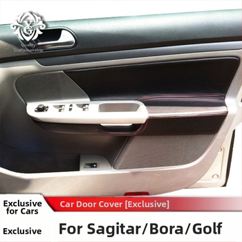 Vecā Strēlnieka durvju paneļa priekšādiņas Golf 4 5 6 Travel Bora durvju roku balsta ādas pārvalka salona modifikācija