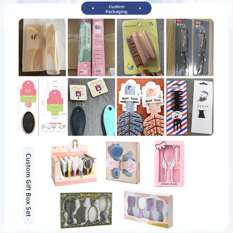 Източник Производител Персонализирана четка за шампоан Просто лого Елегантен ръчен масажен гребен за шампоан Артефакт за почистване на гребен