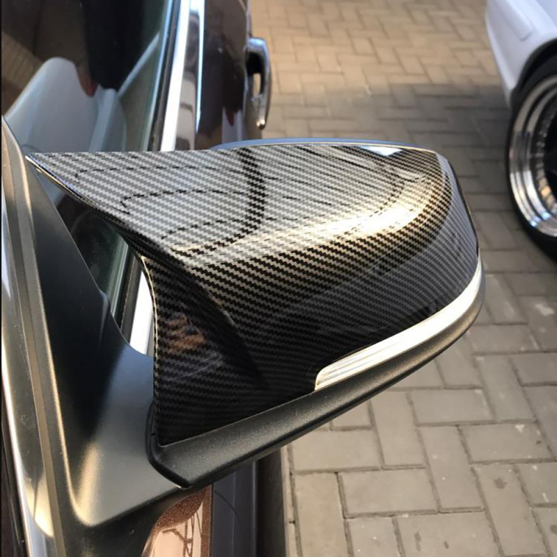 Подходящ за BMW серия 1234 M2 F30 F32 M модифициран M3 клаксон с карбонов мотив за огледало за обратно виждане AN калъф
