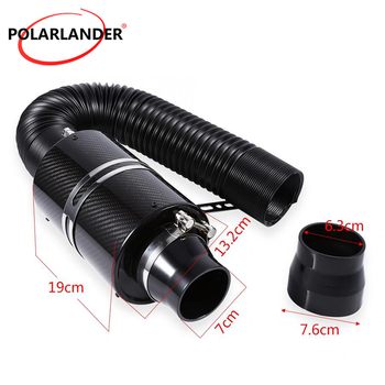 Oglekļa šķiedras aukstā gaisa filtrs, 3 collu slēgta ieplūdes caurules šļūtenes komplekts