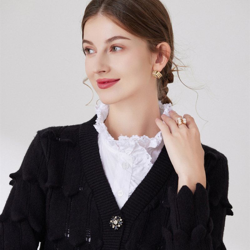 Nauja nėriniuota marškinių apykaklė, dekoratyvinė apykaklė, netikra apykaklė, moteriška universali priemiestinė apykaklė, per žema, artefaktas, tarpvalstybinė didmeninė prekyba