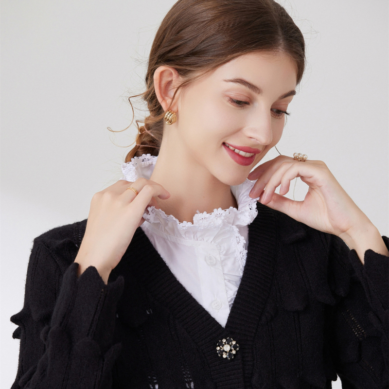 Nauja nėriniuota marškinių apykaklė, dekoratyvinė apykaklė, netikra apykaklė, moteriška universali priemiestinė apykaklė, per žema, artefaktas, tarpvalstybinė didmeninė prekyba