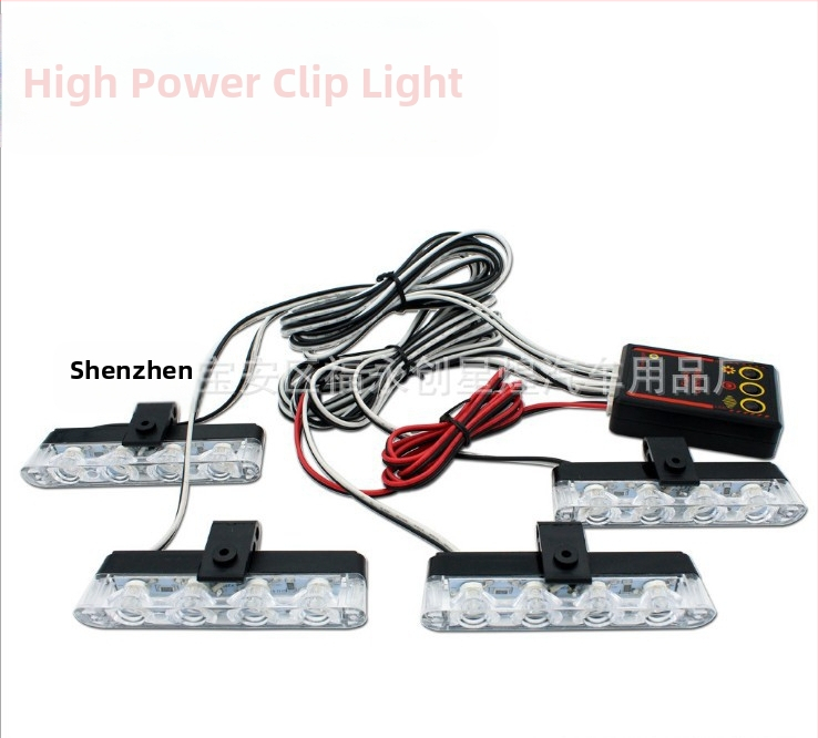 Автомобилна мигачка с ново кабелно дистанционно управление 12V с едно плъзгане, четири 16LED светлинни индикатори, средна светлина, мрежова светлина, тип стробоскоп.