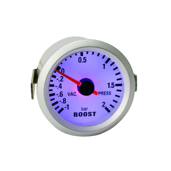 Pārrobežu automašīnas modificēts pastiprinātāja mērītājs 12V 2 collu 52 mm universāls zils turbo mērītājs