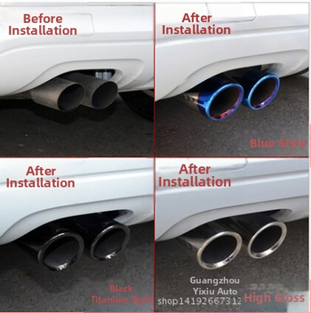Piemērojamā oglekļa melnā izplūdes caurules vairumtirdzniecības modifikācija Volkswagen Golf Gti Langyi Jetta Santana astes kakls var tikt nosūtīts vārdā