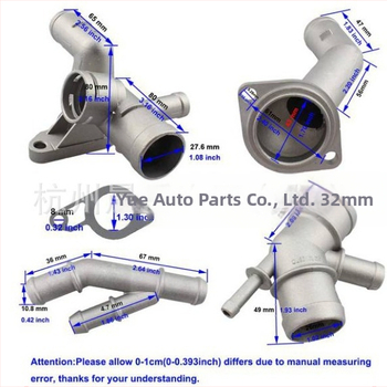 5 daļu ūdensvada savienotājs Volkswagen MK4 Golf GLI GTI 06A121132A