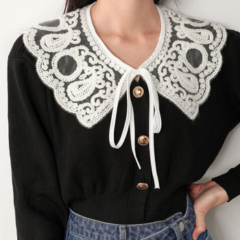 Κολάρο με Φόρεμα T-shirt Πουλόβερ Δαντελένιο Μικρό Σάλι Γυναικεία Κάπα Καλοκαιρινό Κολάρο Υψηλής ποιότητας Πολυτελές Πλατό