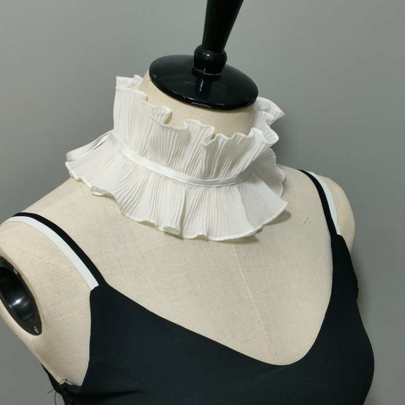 Rūmų stiliaus organas, raukšlėtas mažas rafinis apykaklės dirželis, netikras apykaklės našumas „Amazon“ tarpvalstybiniu mastu