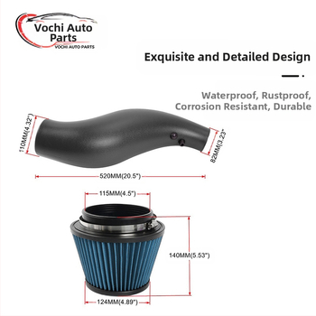 Модифициран автомобилен всмукателен филтър с въглеродни влакна, гъбообразна глава, подходящ за Honda Civic 92-00