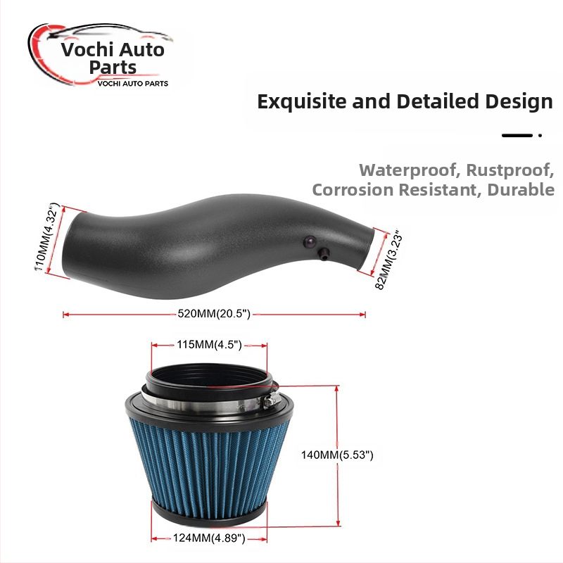 Модифициран автомобилен всмукателен филтър с въглеродни влакна, гъбообразна глава, подходящ за Honda Civic 92-00